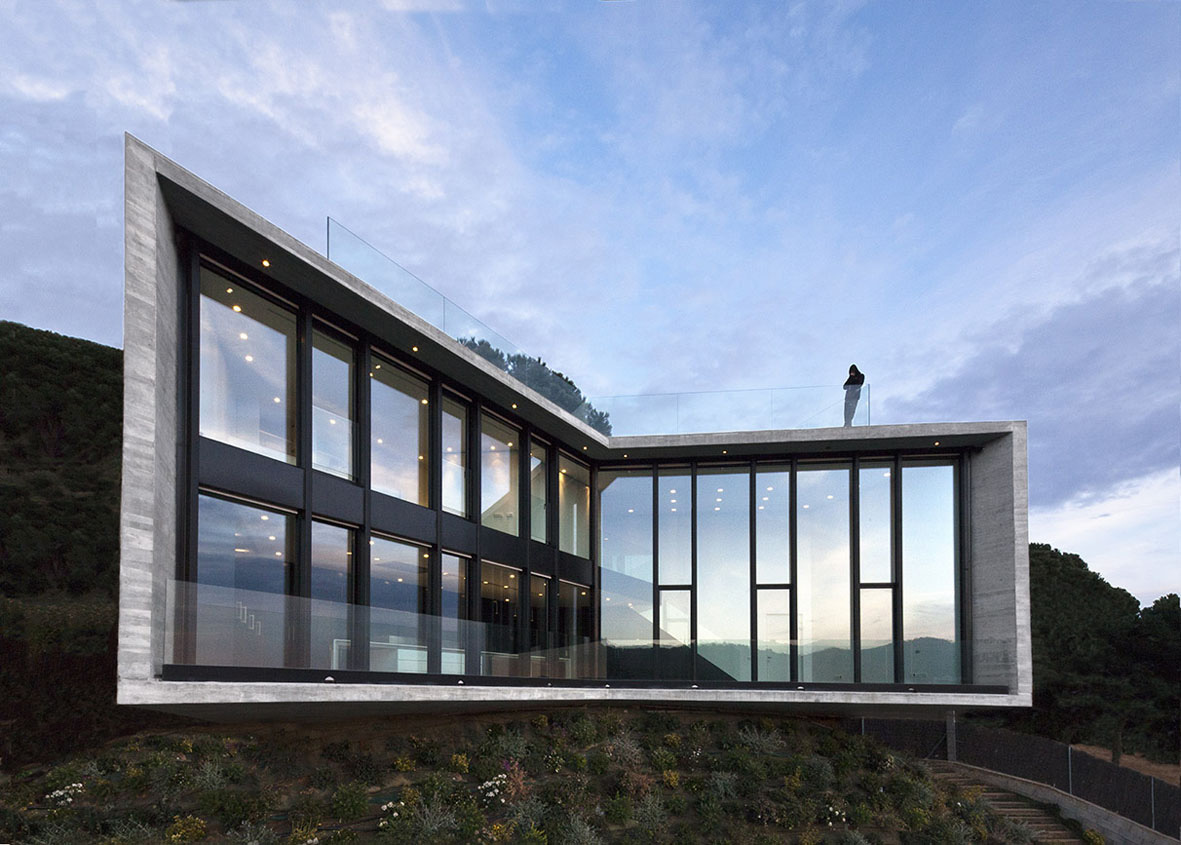 vetrata casa x struttura cemento