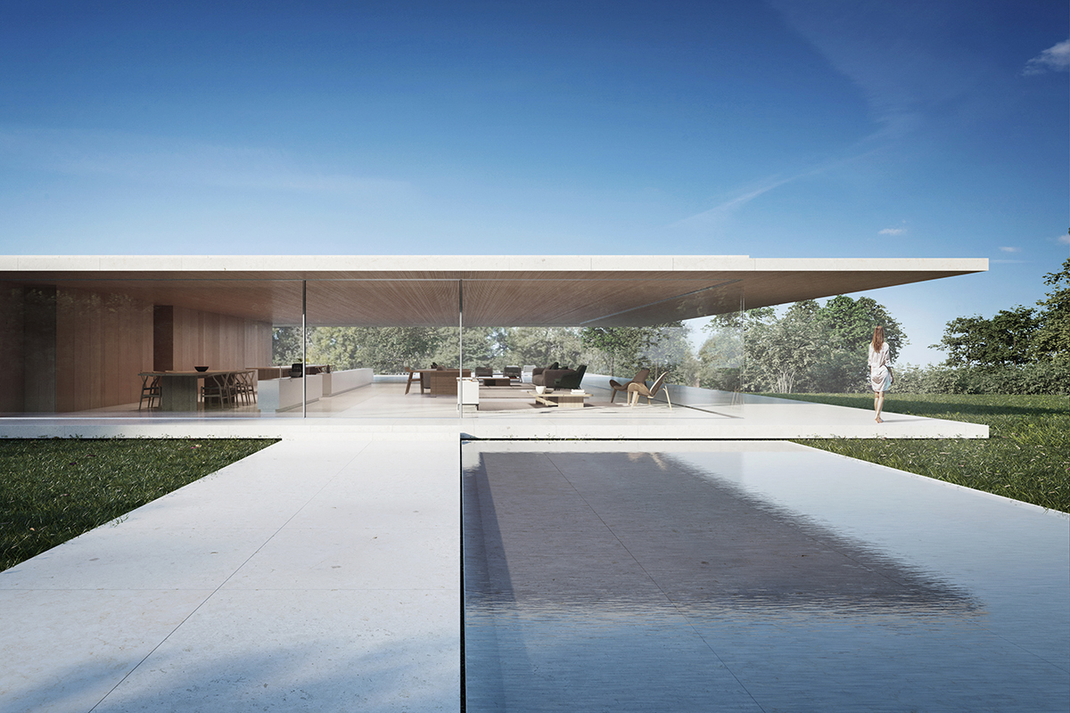Air, ombre et verre pour une maison minimaliste à Cadix. La structure se fond dans son environnement